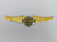 Шильдик на бензобак (эмблема) Harley-Davidson, крылья (170*45мм) Золотые