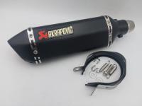 Прямоточний глушник (прямоток) Akrapovic Black (чорний матовий) на мотоцикл