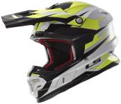 Кросс шлем LS2 MX456 FACTORY WHITE BLACK HI-VIS YELLOW